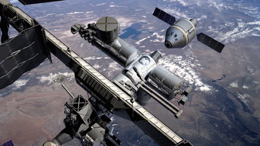 Die ISS im Orbit. Copyright: NASA.
