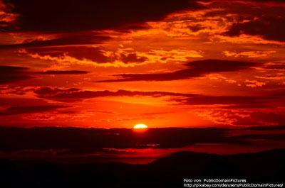 Sonnenuntergang ein Moment zum chillen