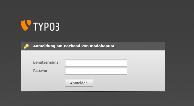 Screenshot Typo3