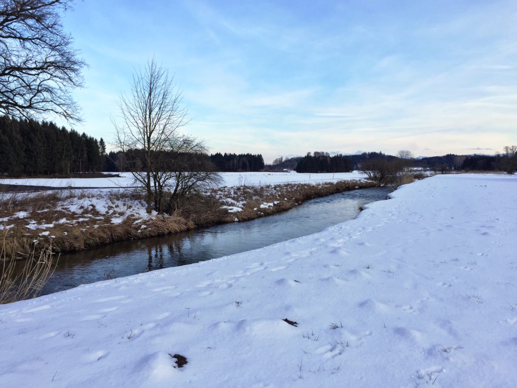 Spaziergang im Schnee.